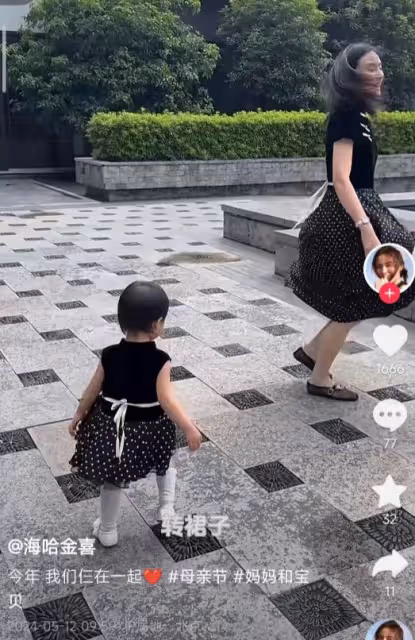 李亞鵬嬌妻慶祝母親節,帶媽媽女兒出遊,祖孫三代穿親子裝好有愛