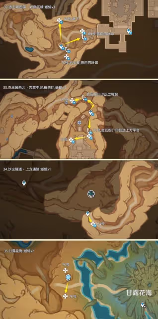 《原神》蜥蜴尾巴收集路線分享