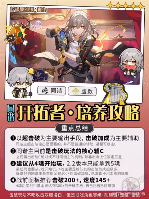 《崩壞:星穹鐵道》同諧虛數主角培養攻略