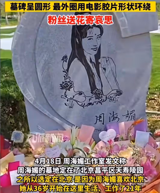 周海媚線上祭奠館公開,粉絲上香表達思念,花圈和鮮花擺在兩旁