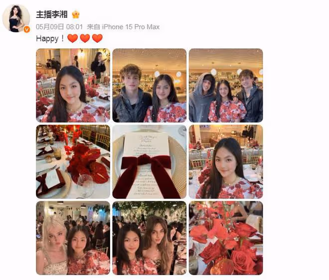 李湘現身坎城，身披大衣富態十足，大鑽戒也是閃閃亮眼