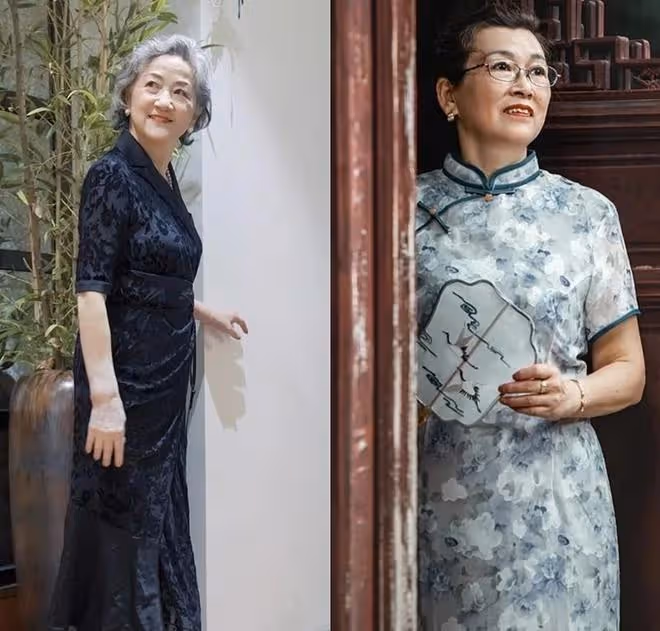 看了黃梅瑩和楊春霞的造型,我發現:穿衣不扮嫩,從容老去才真美