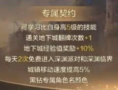 《DNF手游》黑鑽特權介紹
