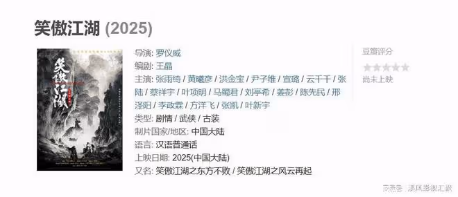 王晶又翻拍金庸電影,張雨綺演東方不敗,72歲洪金寶演風清揚!