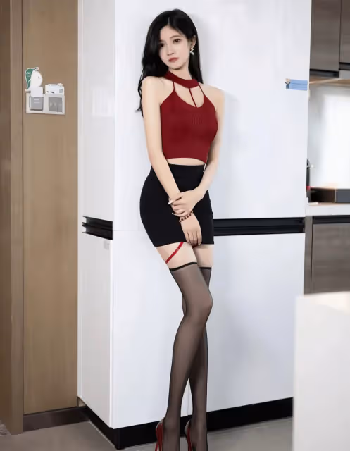紅絲魅影:廚房中的高清時尚誘惑