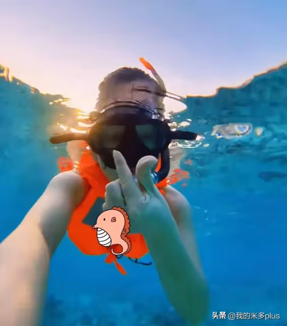 秦海璐體驗下海浮潛,45歲依然苗條有活力,素顏包著毛巾好喜感