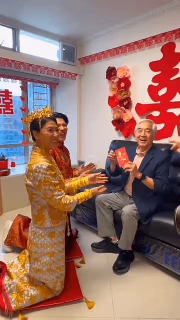 恭喜!TVB老戲骨兒子與太太補辦婚禮,兩人相愛9年前年已結婚