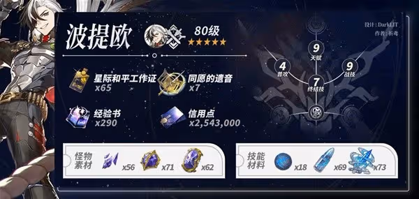《崩壞:星穹鐵道》波提歐突破材料一覽