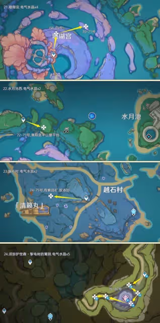 《原神》電氣水晶採集路線分享
