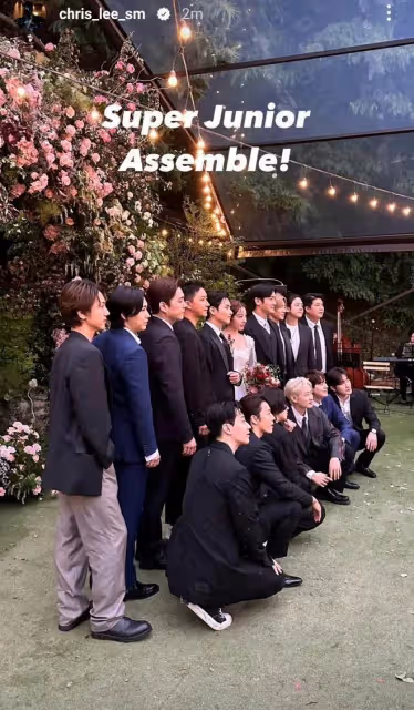 厲旭非公開婚禮，super junior 13人全員到齊，高清大合照公布