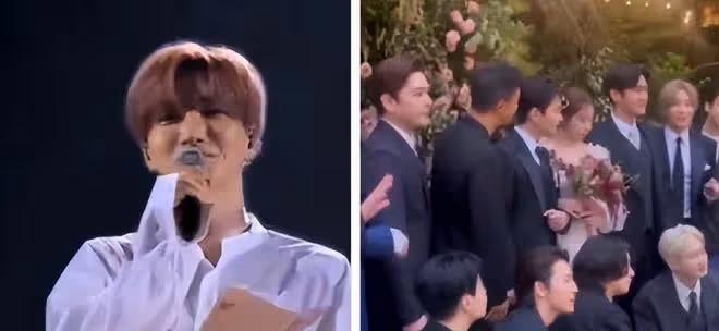 Super Junior在厲旭婚禮上合體，13人合影， 周覓和Henry也在現場