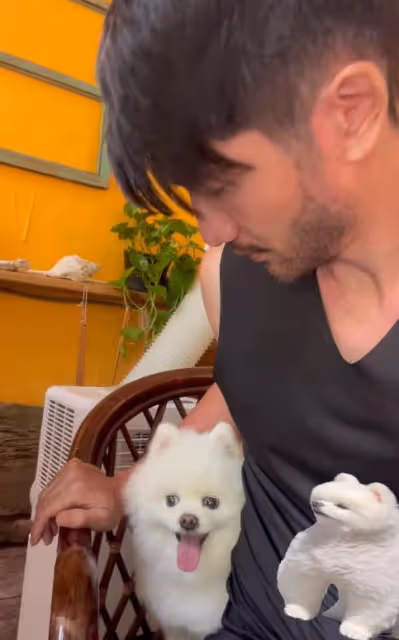 高以翔媽媽近照衰老很多,痛失兩位摯愛,抱高以翔寵物狗顯憔悴