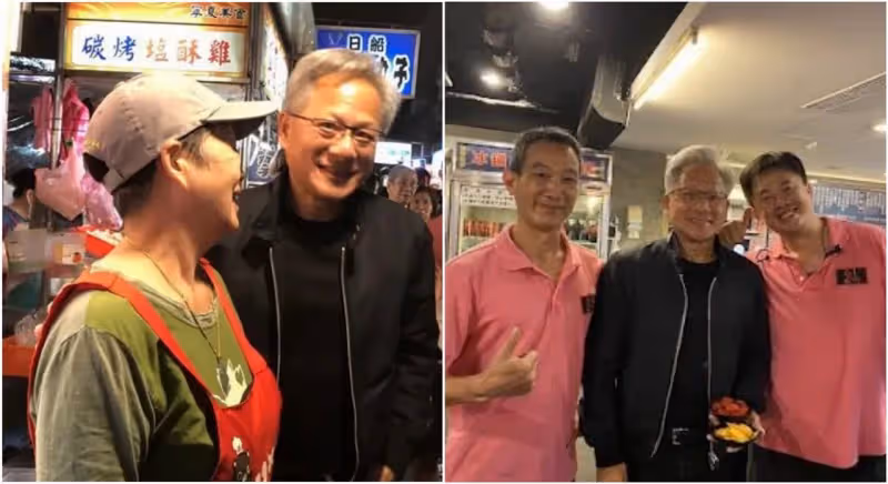 狗仔直擊｜「AI教父」黃仁勳降臨府城肉粽！提前過端午　190元搞定