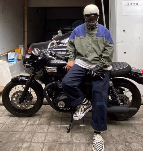 具俊曄在韓國玩機車耍酷，沒有帶上大S有些遺憾，場面很帥氣