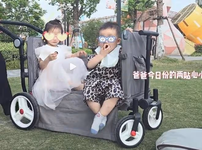 鄭愷帶老婆孩子出遊,與苗苗補過結婚紀念日,倆兒女露正臉像爸爸