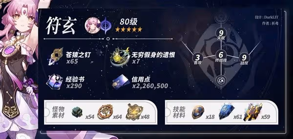 《崩壞：星穹鐵道》符玄突破材料一覽