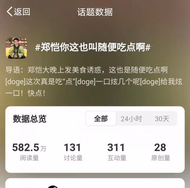 鄭愷深夜曬奢華夜宵，引發熱議，「隨便吃點」竟如此高端？