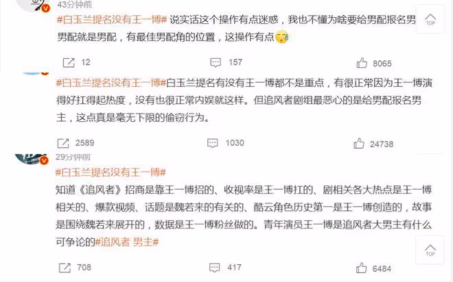 《追風者》獲白玉蘭五項提名,男主王一博卻沒有被提名,引發熱議