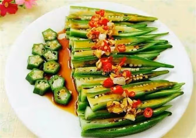 秋葵怎麼拌好吃,大廚教你簡單做法,鮮嫩爽口,營養不流失