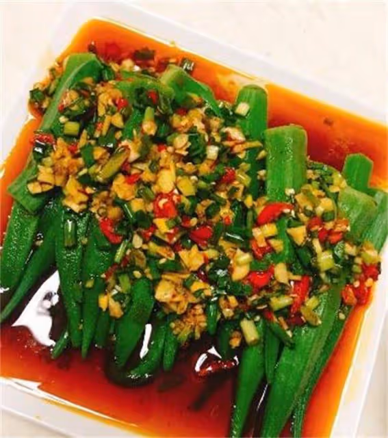 秋葵怎麼拌好吃,大廚教你簡單做法,鮮嫩爽口,營養不流失