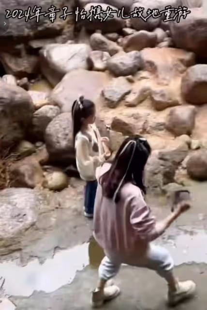 汪峰參加女兒學校運動會，8歲醒醒長高不少，露正臉和爸爸長超像