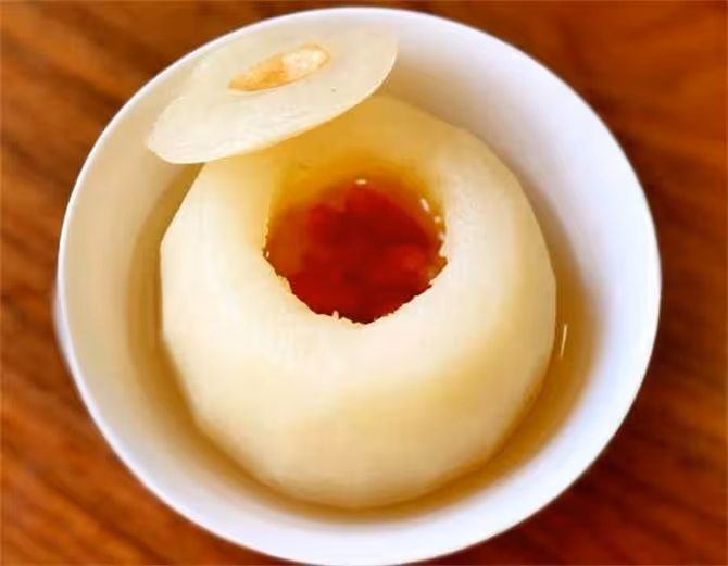 川貝燉冰糖雪梨原來這麼簡單,在家就能做,原汁原味