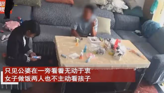 女子坐月子背著娃做飯,公婆在一旁無動於衷,飯後一幕更氣人!