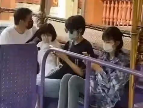 陸毅一家四口出遊被偶遇,12歲女兒形象矚目,一雙仙鶴腿太吸睛