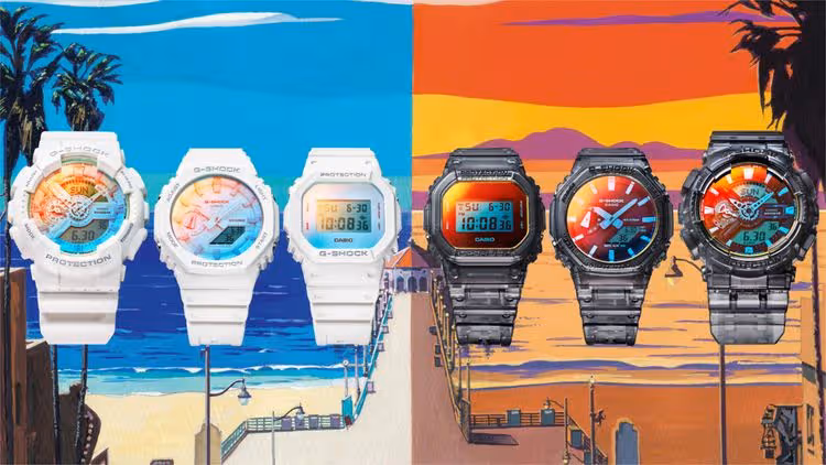 G-SHOCK新錶好唯美～　漸層玻璃鏡面把夏日海灘搬進錶中