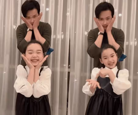 黃海波曲柵柵慶結婚十周年，恩師黃磊到場祝賀，8歲兒子很帥氣