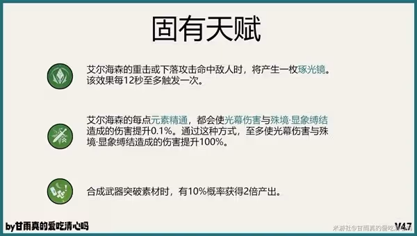 《原神》4.7版艾爾海森培養及抽取建議