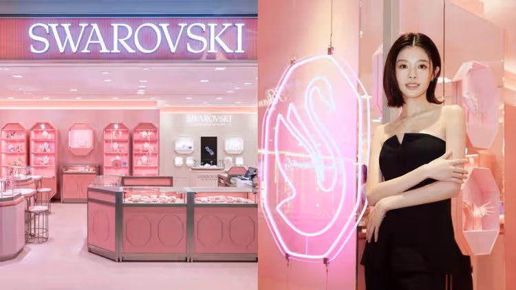 SWAROVSKI夢幻形象店進駐台中　詹子萱搶戴新作曬迷人鎖骨