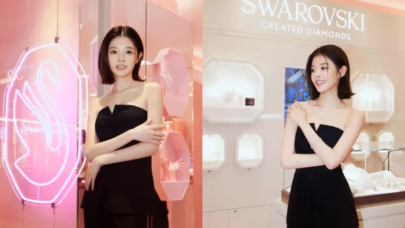 SWAROVSKI夢幻形象店進駐台中　詹子萱搶戴新作曬迷人鎖骨
