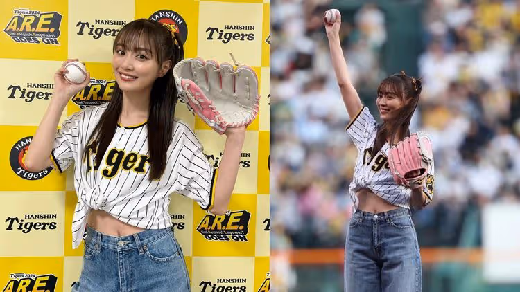 內田理央掀衣照亮投手丘　嗨翻甲子園球場台灣日