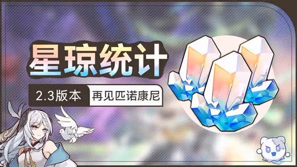 《崩壞:星穹鐵道》2.3版本星瓊統計