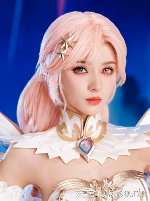 張予曦cos雙生女神美翻天!腿環異瞳加白髮,玉足美腿很絲滑!