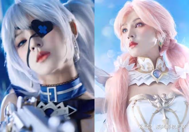 張予曦cos雙生女神美翻天!腿環異瞳加白髮,玉足美腿很絲滑!
