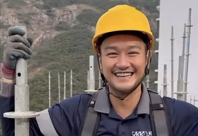 港星張致恆將轉行做工人,每天到工地上班9小時,賺錢養四個孩子