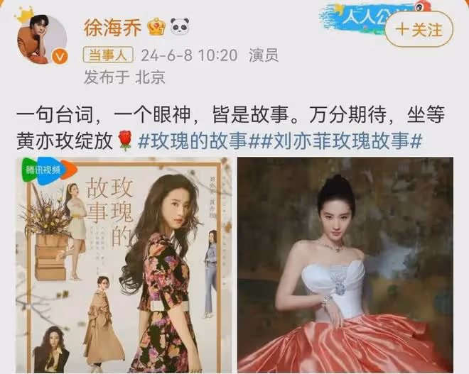 《玫瑰的故事》熱播,劉亦菲「前夫哥」全網刷屏:男配都沒演上?