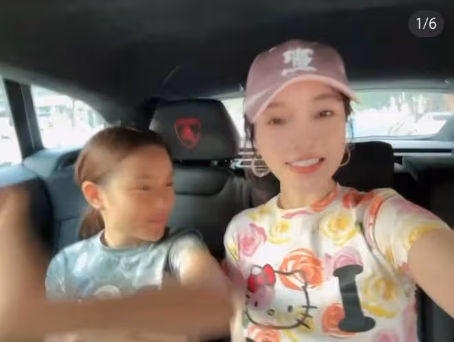 李小璐陪女兒上舞蹈課,甜馨舞姿酷颯趕超媽媽,母女倆共用一張臉