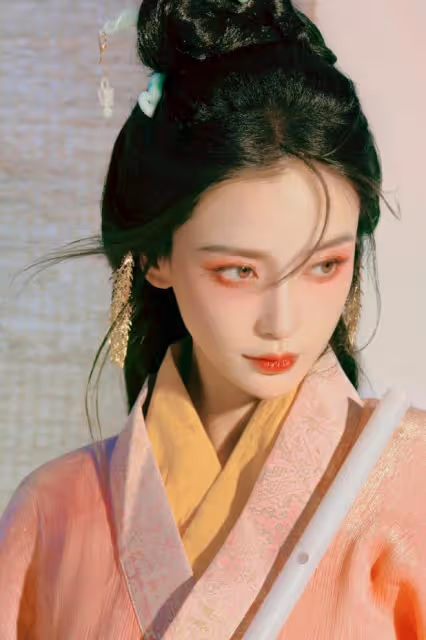 楊穎端午節寫真曝光,穿粉色古裝吹長笛,天生麗質美出新高度