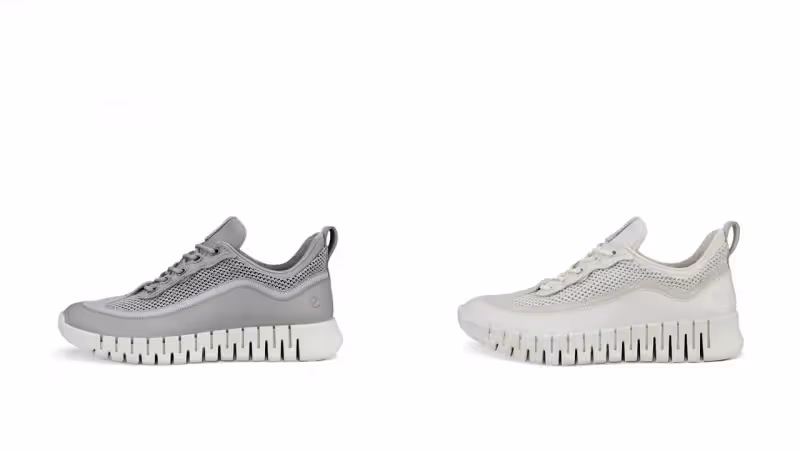 ECCO端高顏值防水鞋　清爽白色、奶油皮革好搭又好穿