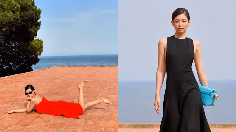 Jennie卡布利島裹浴巾入鏡　辣露側乳、美背為JACQUEMUS走秀