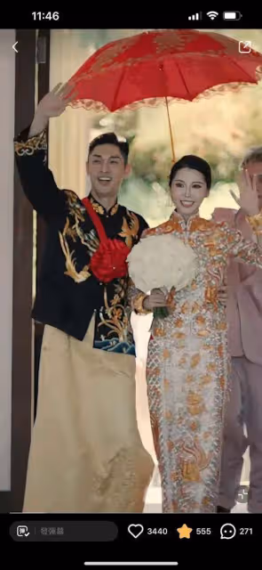 41歲TVB男星泰國補辦婚禮影片曝光,網紅老婆被批妝容出事與網友駁火
