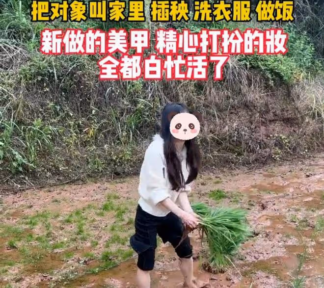 男子第一次帶女友回家,為了考驗女友是否賢惠,父母安排她干農活