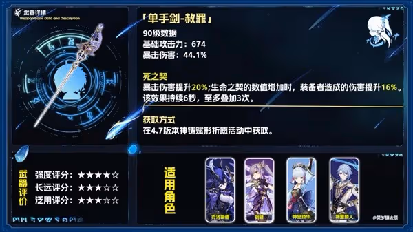 《原神》赦罪強度及適用角色分析