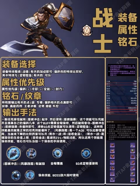 《塔瑞斯世界》戰士玩法詳解