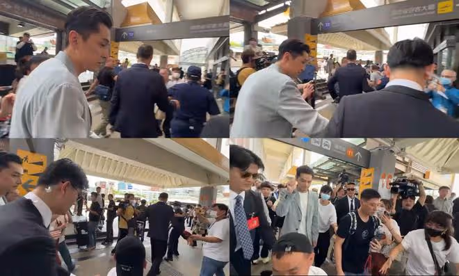 直擊/胡歌抵台「輪椅粉絲衝出舉手機合照」! 1反應超暖