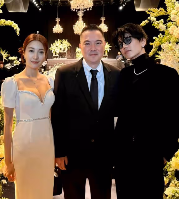 TVB花旦低胸裝出席婚禮!大曬與韓國男星合照!自爆是超級Fans