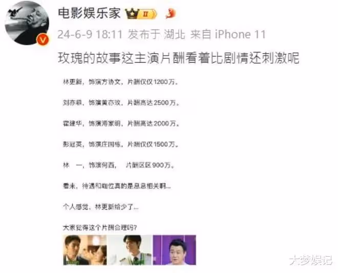 《玫瑰的故事》演員片酬!陸劇男神1千萬僅排第5,被霍建華碾壓